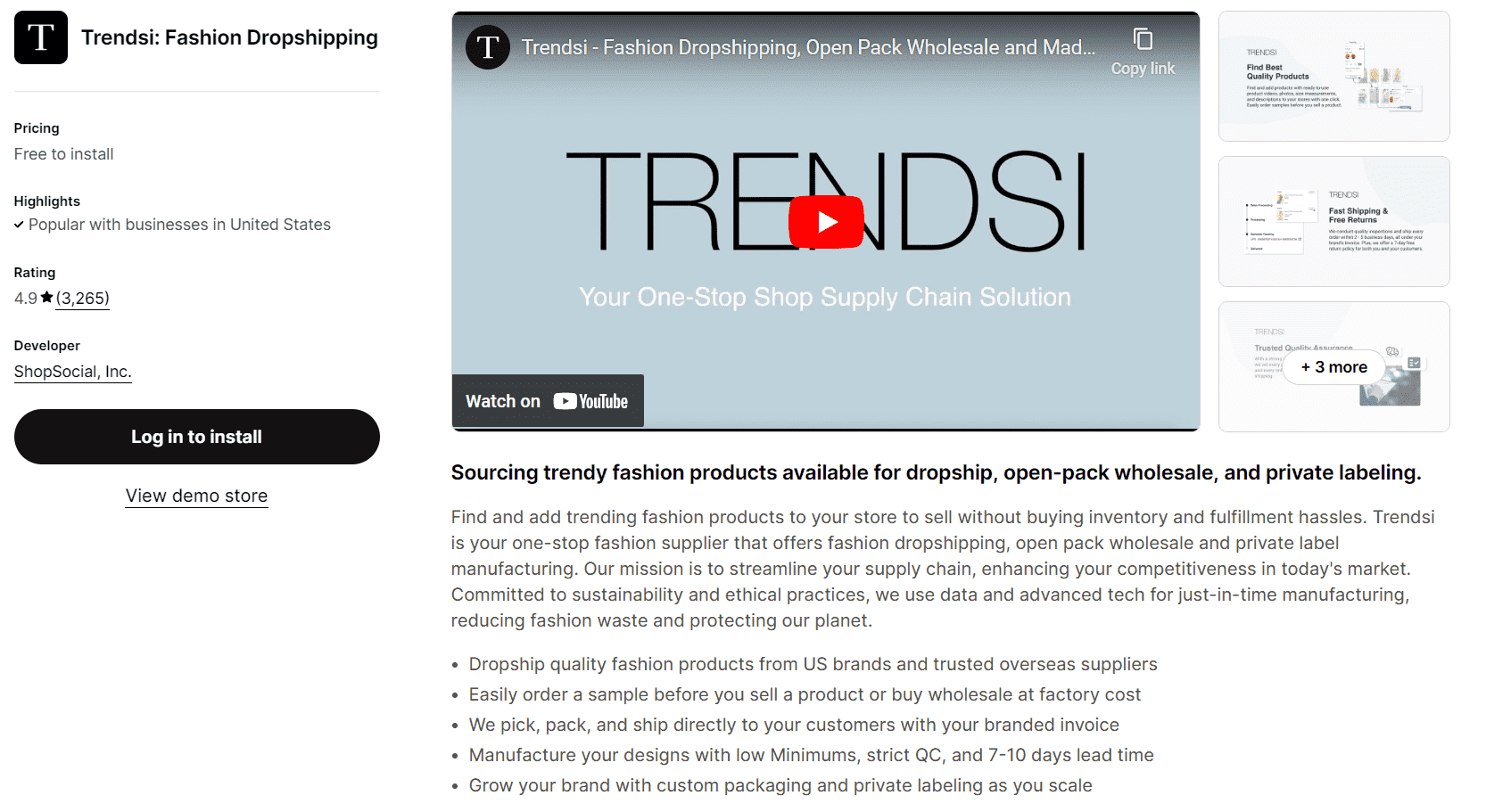 Trendsi Shopify Dropshipping Apps