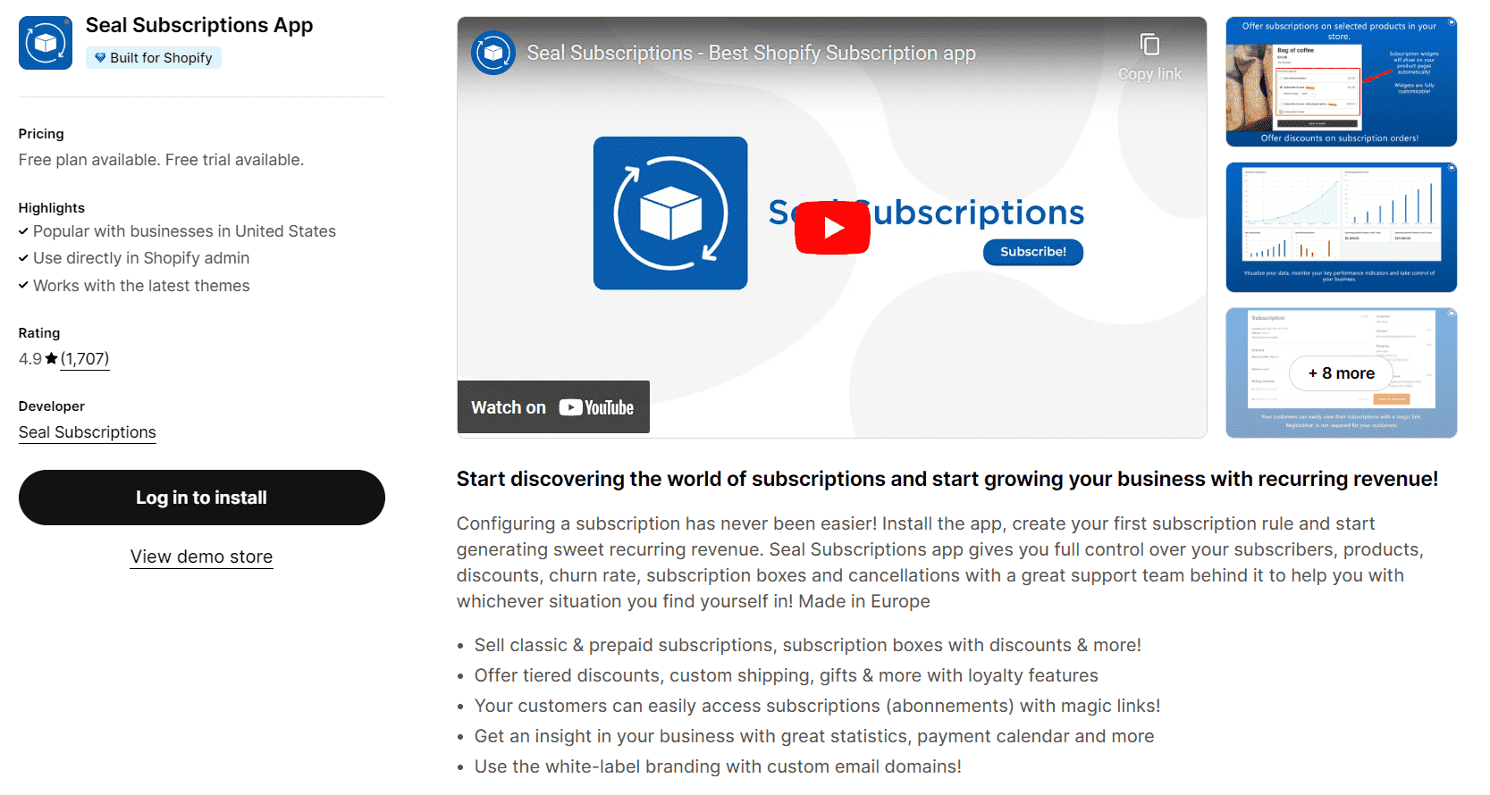 SealShopify Subscriptions