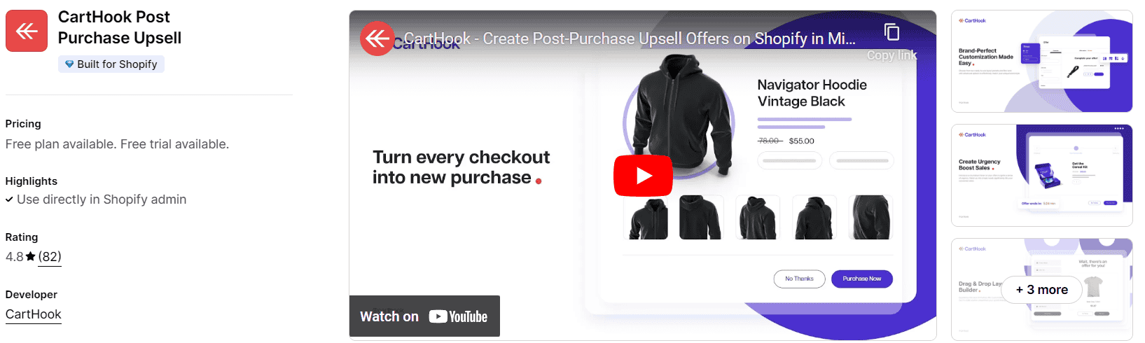 CartHook Post Purchase Upsell - a Shopify Upsell App