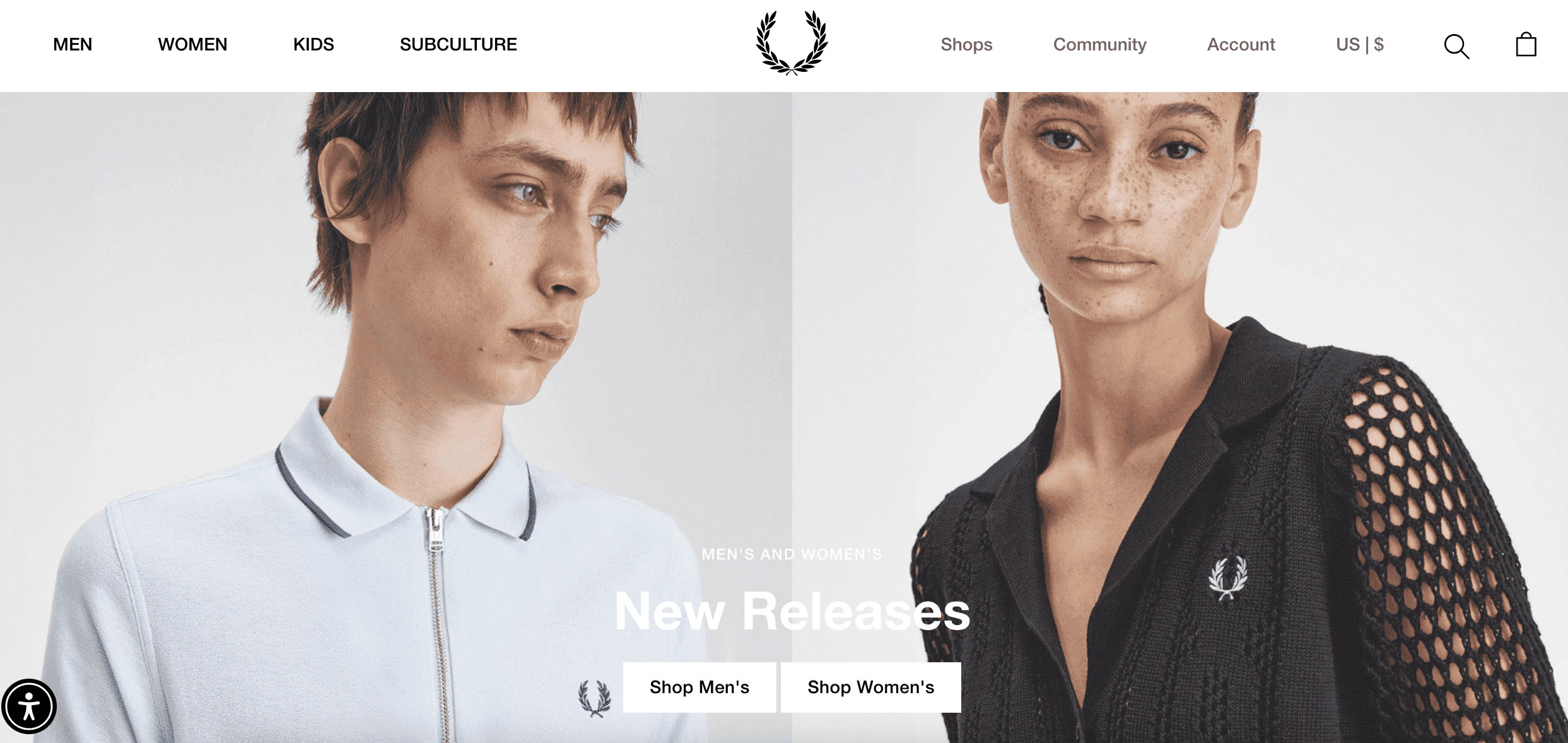 Fred Perry Magento Website