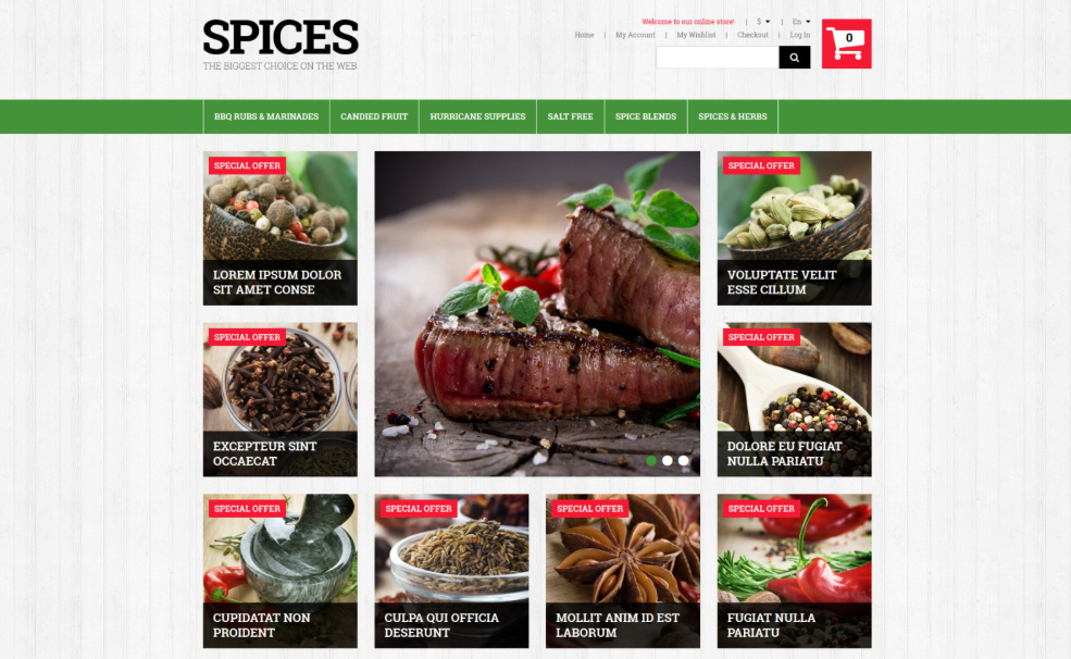 Clear Spiced Foods Magento Theme