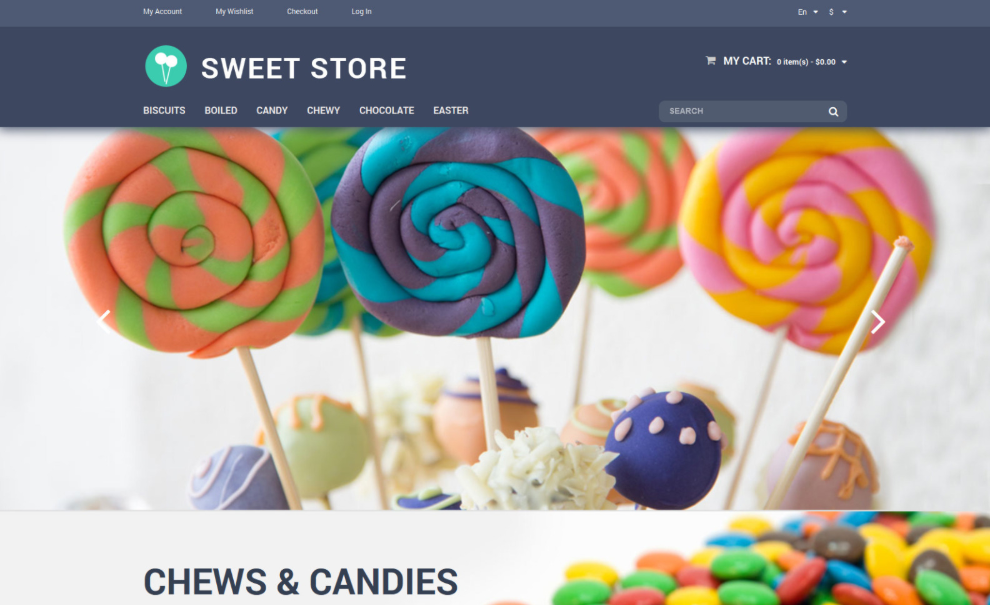 Sweets & Candies Shop Magento Theme