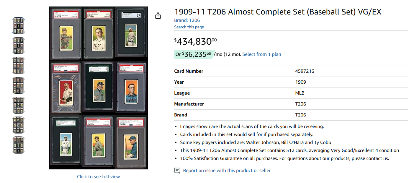 An Almost Complete Baseball Card Set