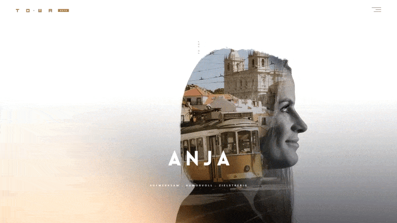 towa creative meet the team web design page