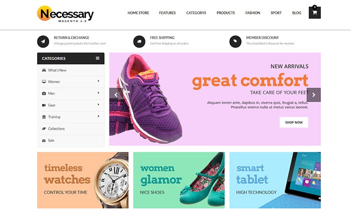 free magento 2 e-store design free magento e-store design