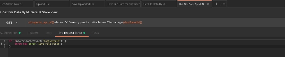 pre-request script comes in handy as well id in magento 2 pre-request script comes in handy as well id in magento