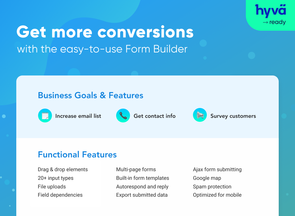 Easy-to-use form builder for more conversions