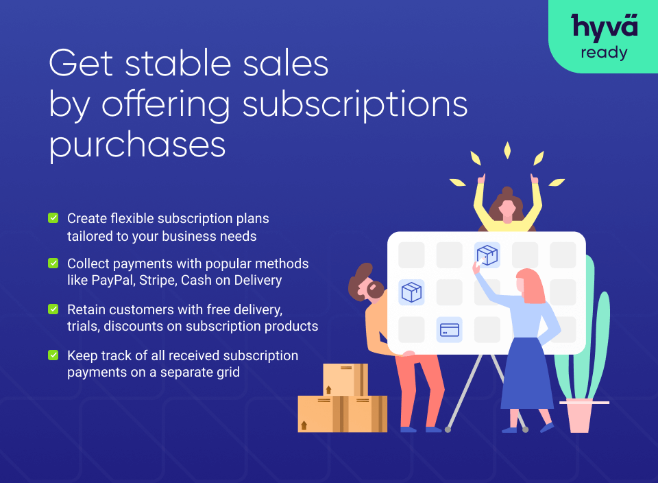 get stable sales by offering subscriptions purchases