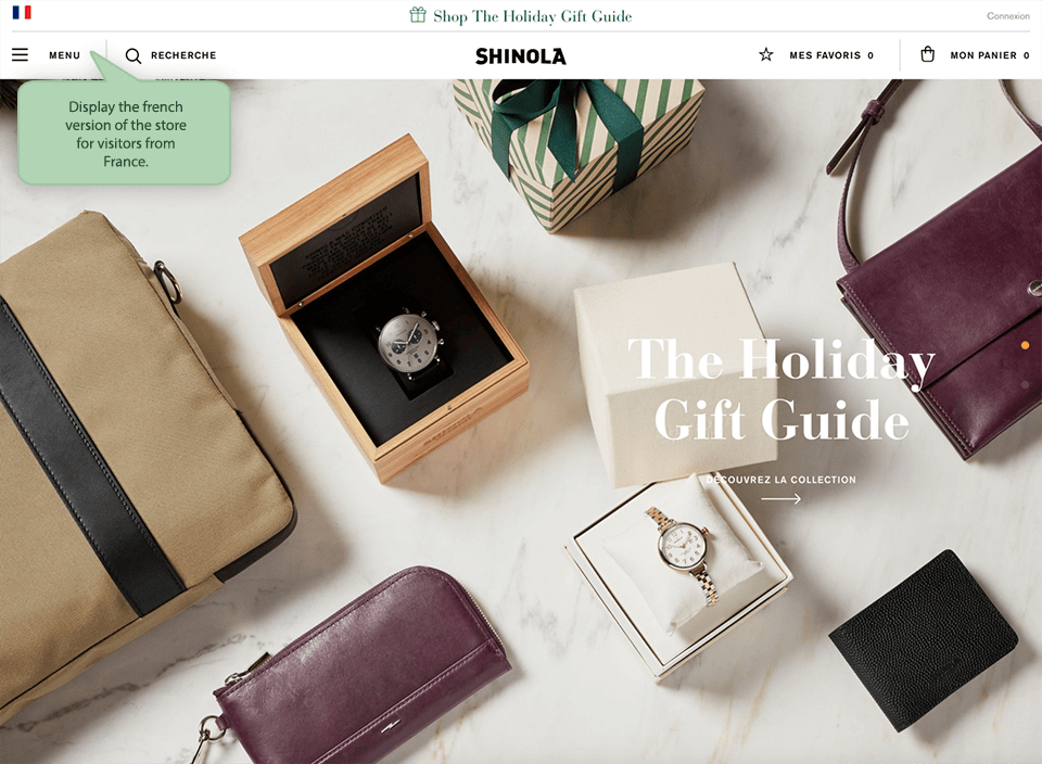 display french store version for customers from france