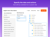 custom role resources and actions advanced permissions