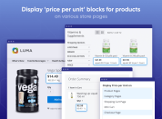 Demonstrate unit price blocks on product, category, and cart pages 
