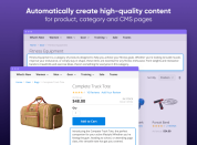 Automatically create content for products, categories and CMS pages