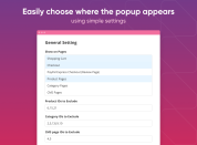Easily select the pages where the popup will appear