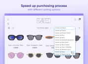 improved sorting speed up purchasing process with different sorting options