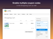 apply multiple coupon codes from the shopping cart