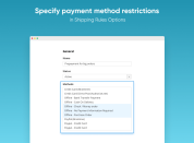 specify payment method restrictions
