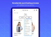 Accelerate purchasing process with different sorting options