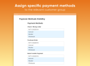 set flexible limitation by customer groups