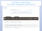 set custom numbering for the invoices, shipments and credit memos