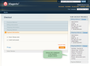 delivery date info in the checkout progress column.