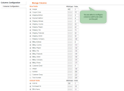 manage columns width and order on the grid