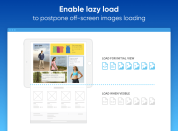 implement lazy load technology to render pages faster