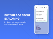 show users popular and recent searc terms