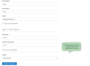 let customers choose dealers at the registration