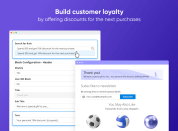 motivate repeat purchases by offering discount coupons for the next purchases