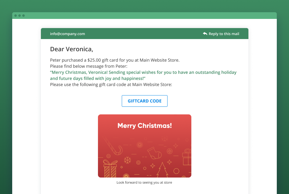 magento 2 preview gift card email