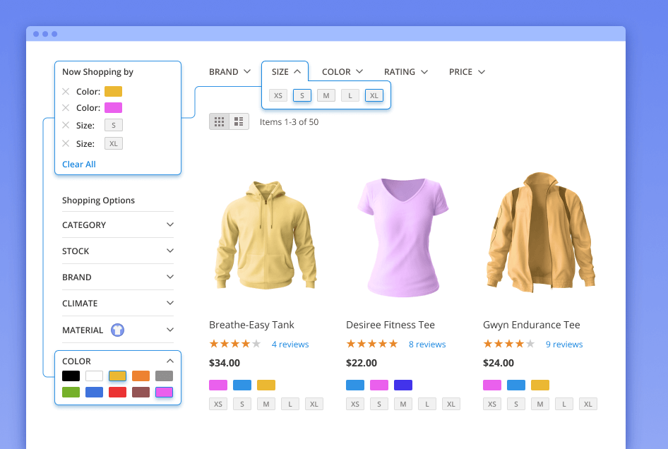 magento 2 product filter