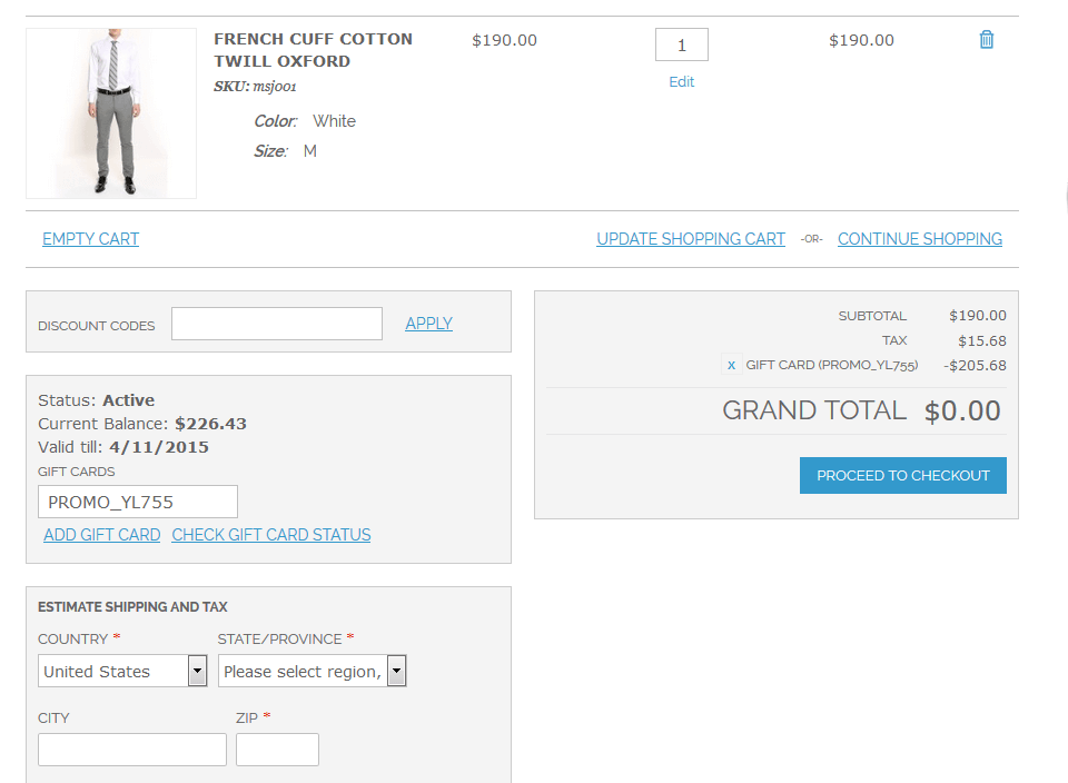 magento 2 gift card images selection