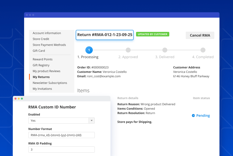 magento 2 rma custom rma numbers