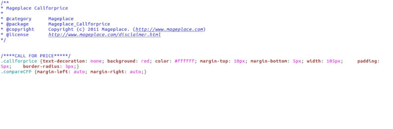 modification of call for price button