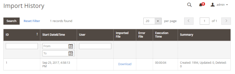 magento-2-product-import-history