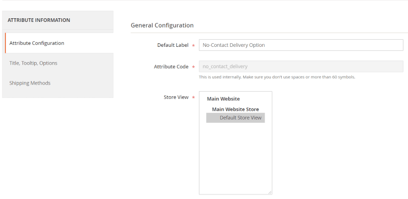 attribute configuration