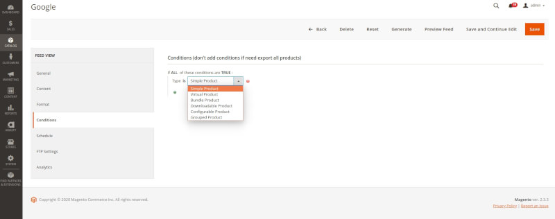 export particular product types